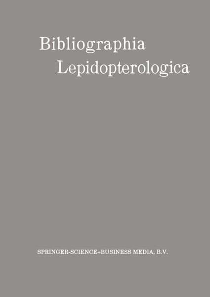 Produktbild: Bibliographia Lepidopterologica
