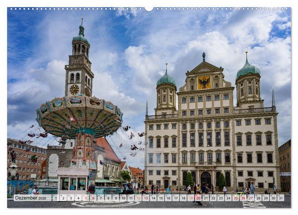 Produktbild: Augsburg Impressionen (hochwertiger Premium Wandkalender 2026 DIN A2 quer), Kunstdruck in Hochglanz