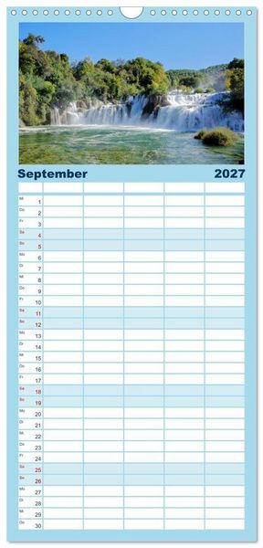 Produktbild: Familienplaner 2027 - Dalmatien - Stille Orte mit 5 Spalten (Wandkalender, 21 x 45 cm) CALVENDO
