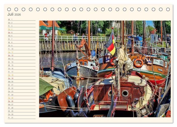 Produktbild: Ostfriesland - Museumshafen Carolinensiel (Tischkalender 2026 DIN A5 quer), CALVENDO Monatskalender