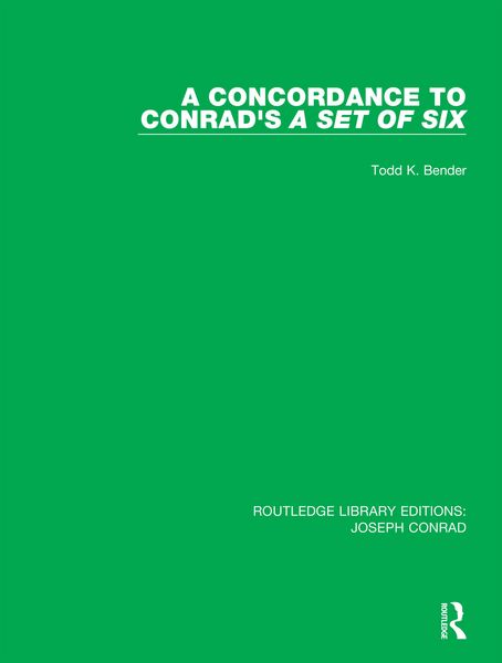 Produktbild: A Concordance to Conrad's A Set of Six