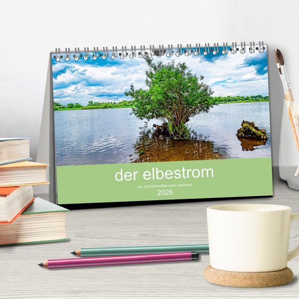 Produktbild: der elbestrom (Tischkalender 2026 DIN A5 quer), CALVENDO Monatskalender