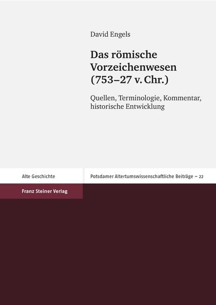 Produktbild: Das r&ouml;mische Vorzeichenwesen (753-27 v. Chr.)