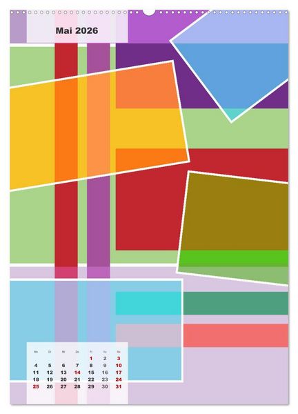 Produktbild: Geometrical ART (Wandkalender 2026 DIN A2 hoch), CALVENDO Monatskalender