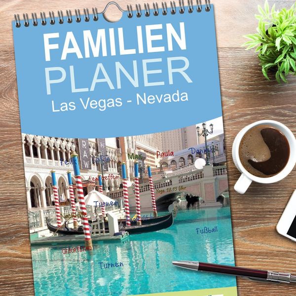 Produktbild: Familienplaner 2026 - Las Vegas - Nevada mit 5 Spalten (Wandkalender, 21 x 45 cm) CALVENDO