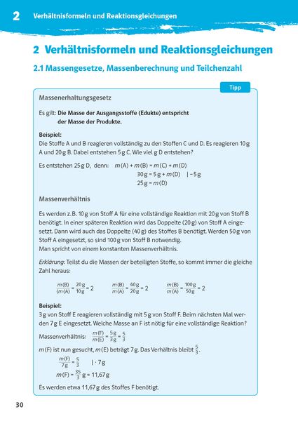Produktbild: Klett 10-Minuten-Training Chemie - Rechnen in Chemie 7.-10. Klasse