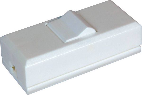 Produktbild: InterB&auml;r 8075-008.01 Schnurschalter Wei&szlig; 1 x Aus/Ein 2A 1St.