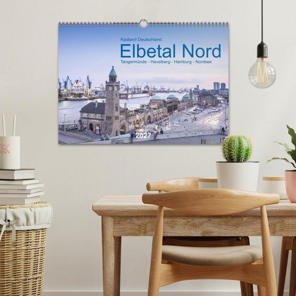 Produktbild: Elbetal Nord - Radland Deutschland (Wandkalender 2027 DIN A3 quer), CALVENDO Monatskalender