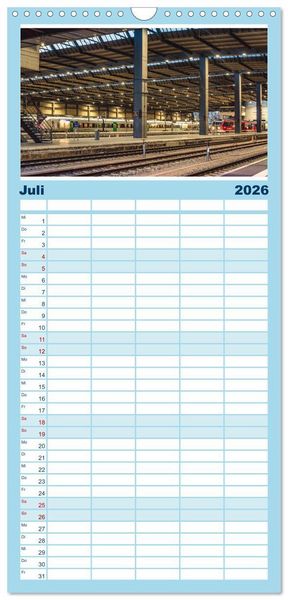 Produktbild: Familienplaner 2026 - Chemnitz zur blauen Stunde mit 5 Spalten (Wandkalender, 21 x 45 cm) CALVENDO