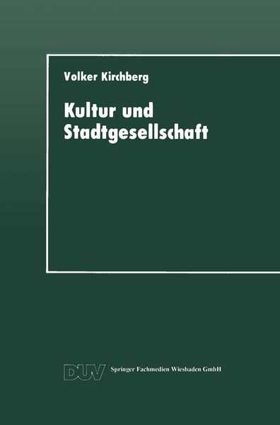 Produktbild: Kultur und Stadtgesellschaft