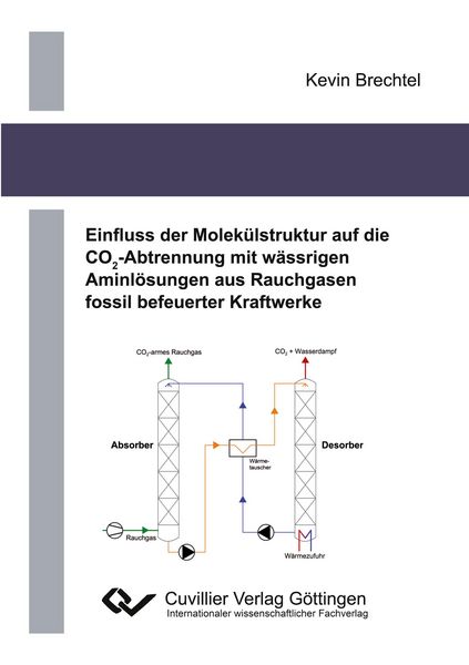 Produktbild: Einfluss der Molek&uuml;lstruktur auf die CO2-Abtrennung mit w&auml;ssrigen Aminl&ouml;sungen aus Rauchgasen fossil befeuerter Kraftwerke