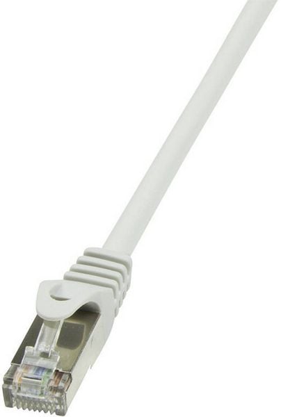 LogiLink CP2072S RJ45 Patchkabel CAT 6 F/UTP 5.00m Grau mit Rastnasenschutz 1St.