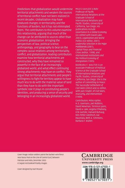 Produktbild: Territoriality and Conflict in an Era of Globalization