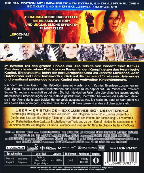 Die Tribute von Panem - Mockingjay Teil 2 (Blu-ray)