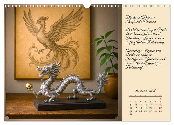 Produktbild: Feng Shui - Symbole f&uuml;r die Harmonie des Qi (Wandkalender 2026 DIN A3 quer), CALVENDO Monatskalender