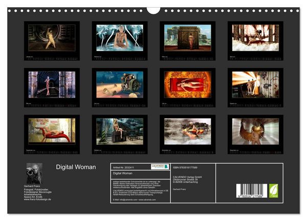 Produktbild: Digital Woman (Wandkalender 2026 DIN A3 quer), CALVENDO Monatskalender