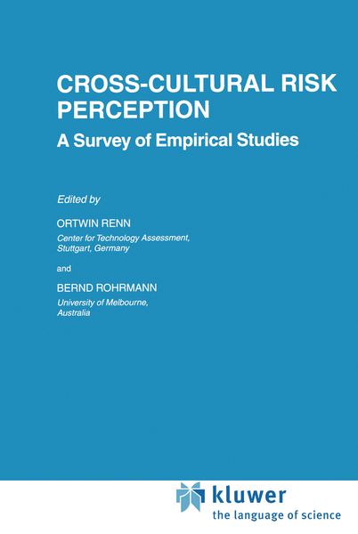 Produktbild: Cross-Cultural Risk Perception
