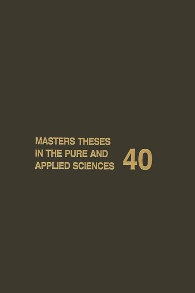 Produktbild: Masters Theses in the Pure and Applied Sciences