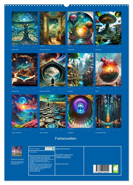Produktbild: Farbenwelten (hochwertiger Premium Wandkalender 2026 DIN A2 hoch), Kunstdruck in Hochglanz