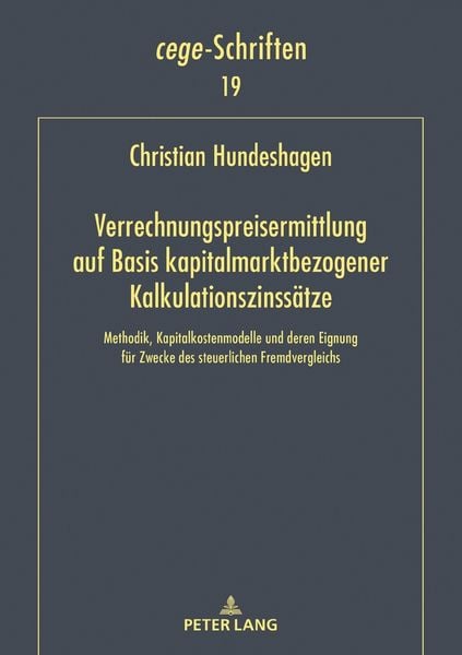 Produktbild: Verrechnungspreisermittlung auf Basis kapitalmarktbezogener Kalkulationszinss&auml;tze