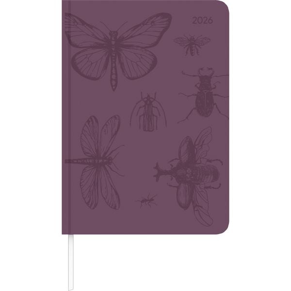 Produktbild: Lady Journal Grande Deluxe Purple 2025 - Taschen-Kalender A5 (15x21 cm) - Tucson Einband - mit Motivprägung - Weekly - 128 Seiten - Alpha Edition