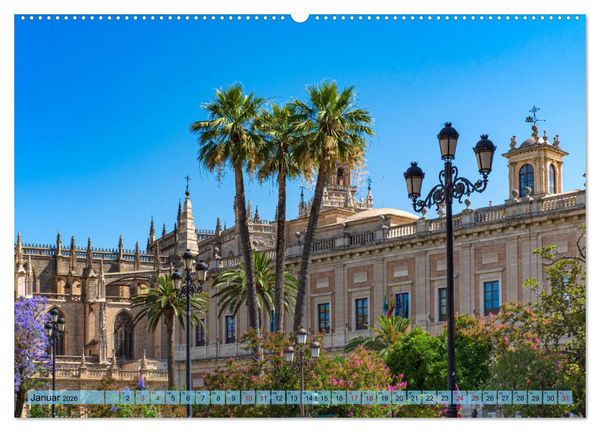 Produktbild: Sevilla - Unterwegs in Spanien (hochwertiger Premium Wandkalender 2026 DIN A2 quer), Kunstdruck in Hochglanz