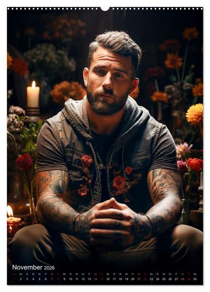 Produktbild: Tattoos Kunst auf der Haut (hochwertiger Premium Wandkalender 2026 DIN A2 hoch), Kunstdruck in Hochglanz