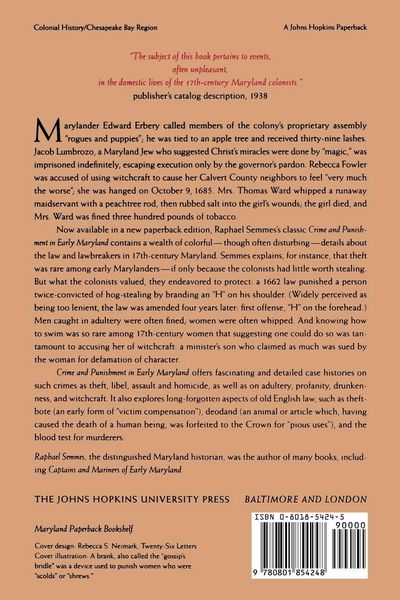 Produktbild: Crime and Punishment in Early Maryland
