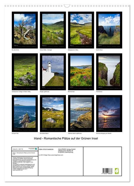 Produktbild: Irland - Romantische Pl&auml;tze auf der Gr&uuml;nen Insel (Wandkalender 2026 DIN A2 hoch), CALVENDO Monatskalender
