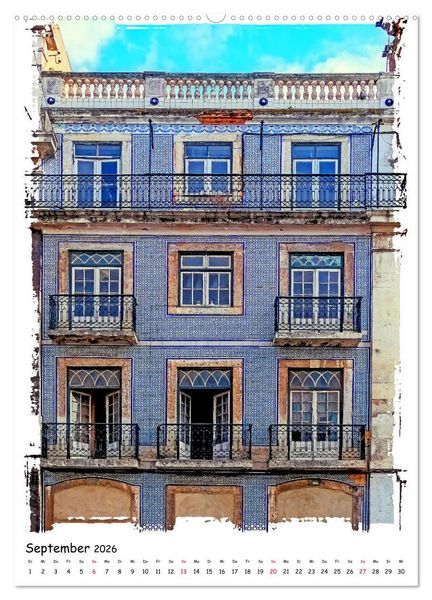 Produktbild: Lissabons Altstadt (Wandkalender 2026 DIN A2 hoch), CALVENDO Monatskalender