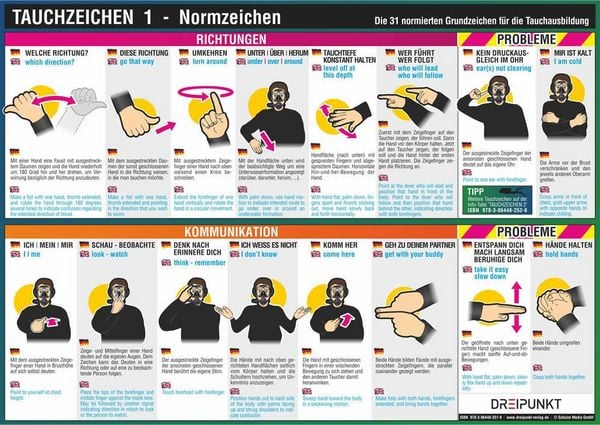 Produktbild: Info-Tafel-Set Tauchzeichen