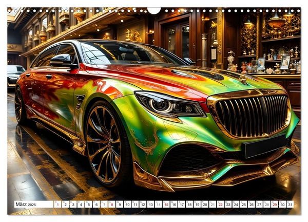 Produktbild: Farbenfrohe Lackvisionen (Wandkalender 2026 DIN A3 quer), CALVENDO Monatskalender