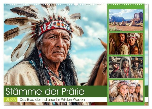Produktbild: St&auml;mme der Pr&auml;rie (Wandkalender 2026 DIN A2 quer), CALVENDO Monatskalender