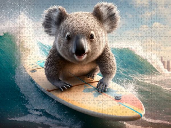 Produktbild: CALVENDO Puzzle Urlaubs-Koala | 1000 Teile Lege-Gr&ouml;&szlig;e 64x48cm Foto-Puzzle f&uuml;r gl&uuml;ckliche Stunden