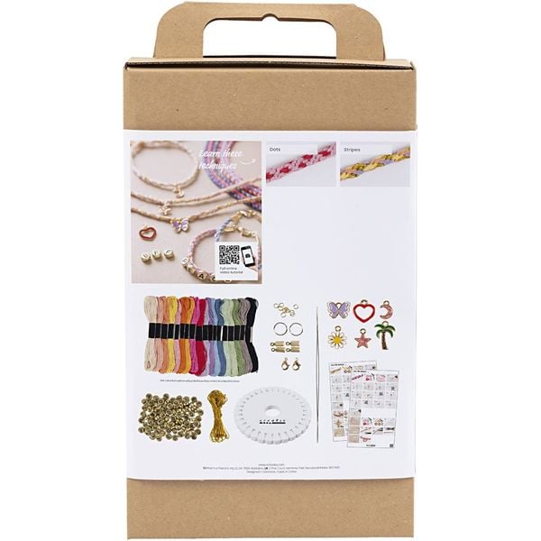 Produktbild: Creativ Company DIY Sets - Macram&eacute; Starter Kreativ Set, Makramee, Kumihimo, Freundschaftsarmband, Kreativ Box