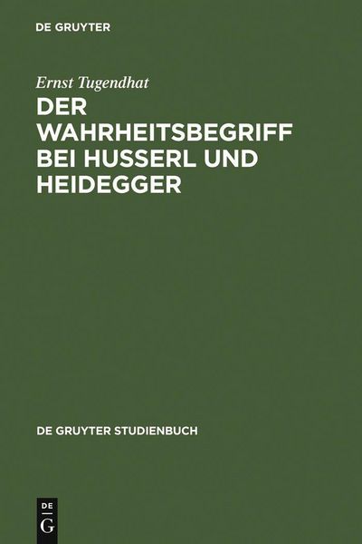 Produktbild: Der Wahrheitsbegriff bei Husserl und Heidegger