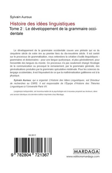 Produktbild: Histoire des id&eacute;es linguistiques