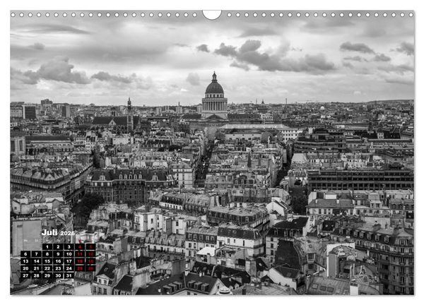 Produktbild: Paris-Impressionen in Schwarz-Wei&szlig; (Wandkalender 2026 DIN A3 quer), CALVENDO Monatskalender