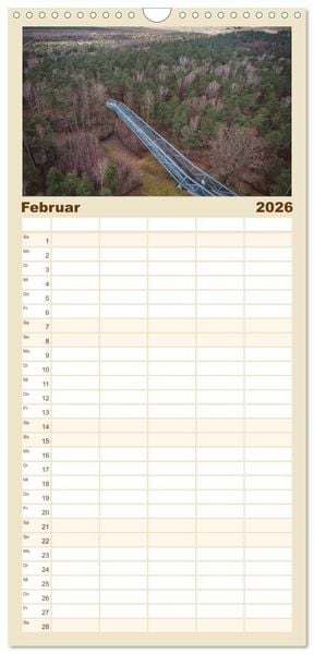Produktbild: Familienplaner 2026 - Die Lausitz - Region im Wandel mit 5 Spalten (Wandkalender, 21 x 45 cm) CALVENDO