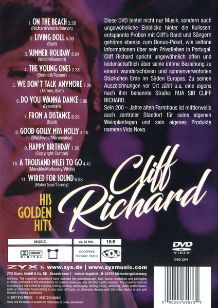 Produktbild: Cliff Richard His Golden Hits