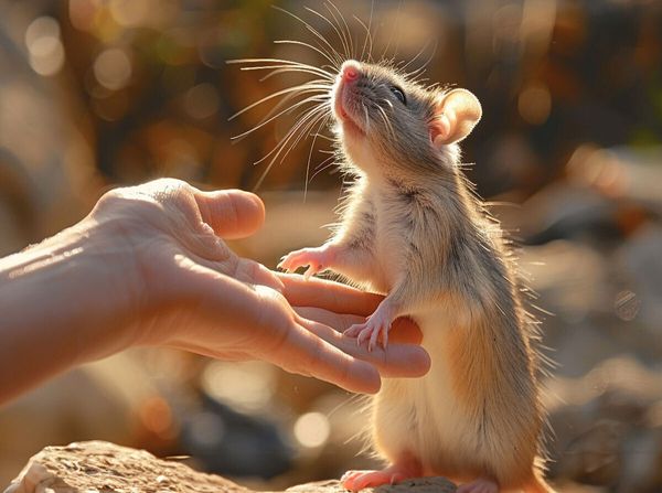 Produktbild: CALVENDO Puzzle Der Lift nach oben - Ratte steigt auf die Hand ihres Menschen | 2000 Teile Lege-Gr&ouml;&szlig;e 90x67cm Foto-Puzzle f&uuml;r gl&uuml;ckliche Stunden