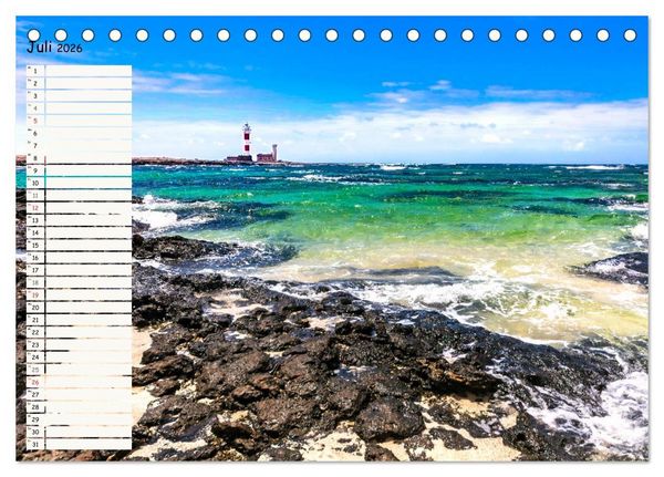 Produktbild: FUERTEVENTURA Geburtstagskalender mit Planerfunktion (Tischkalender 2026 DIN A5 quer), CALVENDO Monatskalender