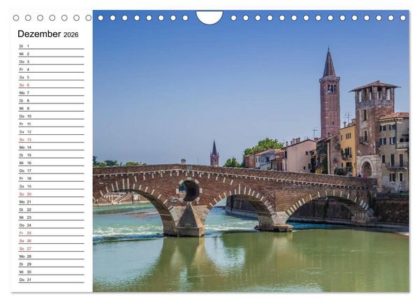 Produktbild: VERONA Historisches Stadtherz (Wandkalender 2026 DIN A4 quer), CALVENDO Monatskalender