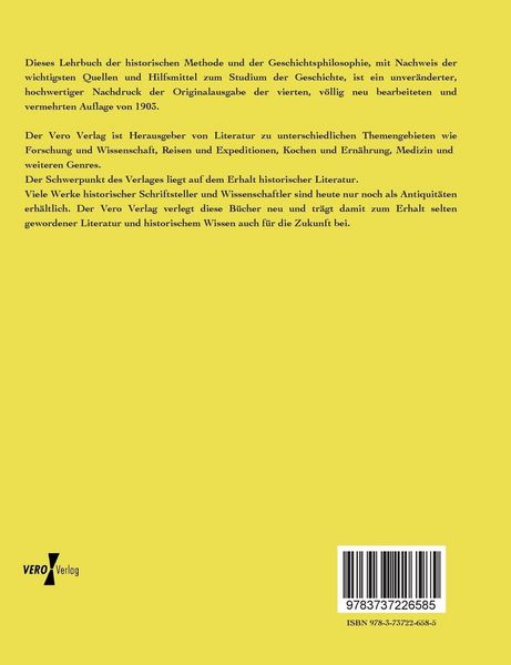 Produktbild: Lehrbuch der historischen Methode und der Geschichtsphilosophie