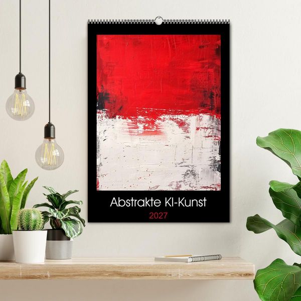 Produktbild: Abstrakte KI-Kunst (Wandkalender 2027 DIN A2 hoch), CALVENDO Monatskalender