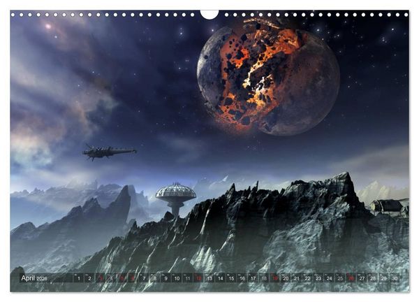 Produktbild: Planetare Traumwelten (Wandkalender 2026 DIN A3 quer), CALVENDO Monatskalender