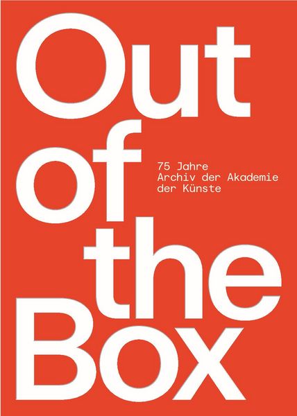 Produktbild: Out of the Box - 75 Jahre Archiv der Akademie der K&uuml;nste
