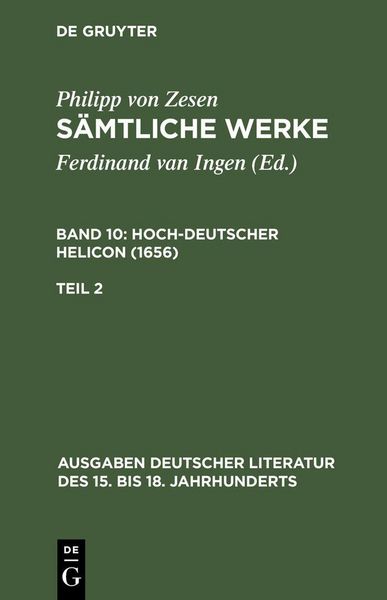Produktbild: Deutscher Helikon. Zweiter Teil