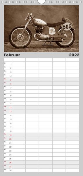 Produktbild: Familienplaner Motorrad Oldtimer aus &Ouml;sterreich (Wandkalender 2022 , 21 cm x 45 cm, hoch)