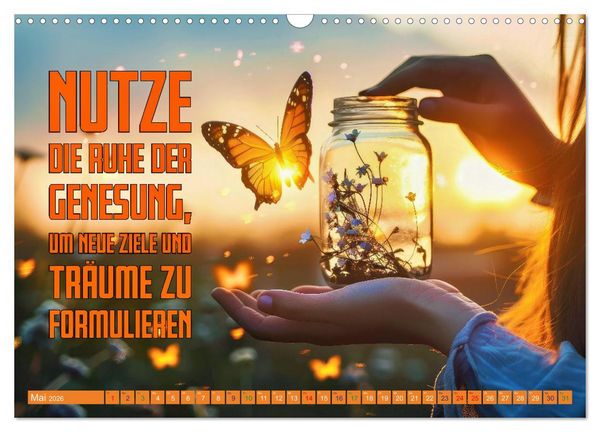 Produktbild: Gute Besserung - mit coolen Spr&uuml;chen (Wandkalender 2026 DIN A3 quer), CALVENDO Monatskalender